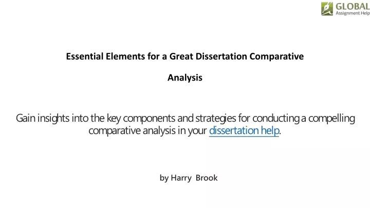 essential elements for a great dissertation