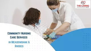 Community Nursing Care Services in Meadowbank & Rhodes