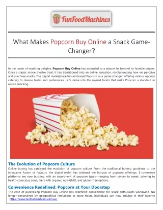 What Makes Popcorn Buy Online a Snack Game-Changer