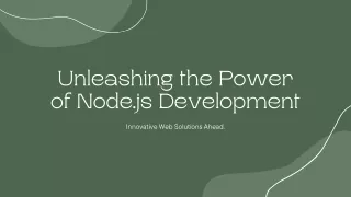 Unleashing the Power of Node.js Development