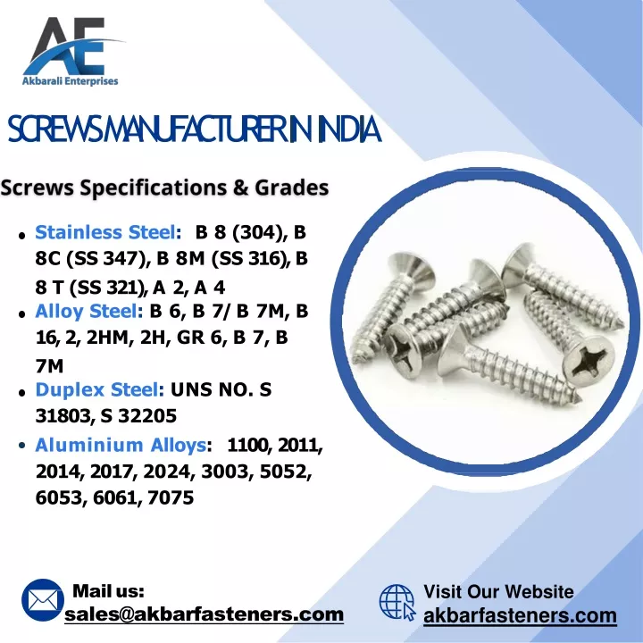 screws manufacturer i i n i i nd i i a