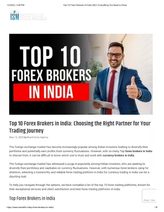 Forex Trading Platforms in India