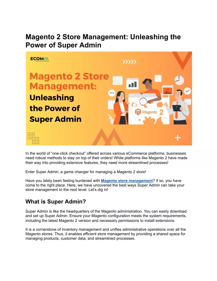 magento 2 store management unleashing the power