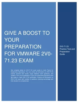 give a boost to your preparation for vmware