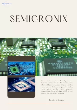 Trusted Semiconductor Distributor for all your Needs