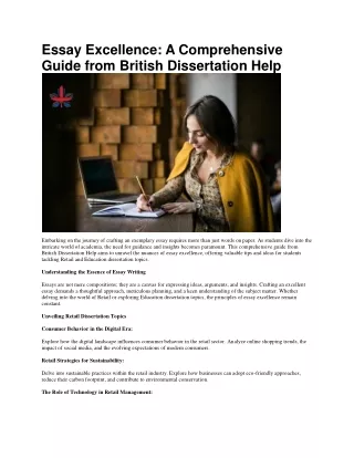 essay excellence a comprehensive guide from