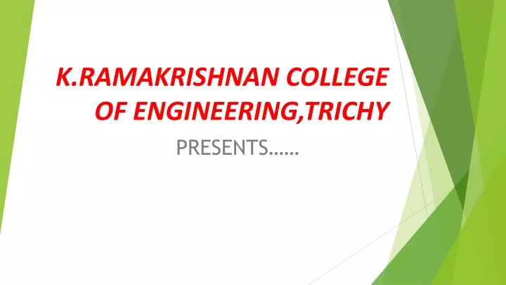 k ramakrishnan college of engineering trichy