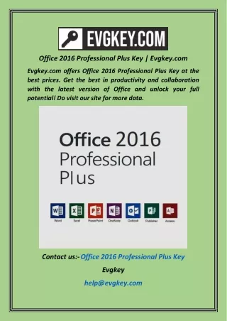 office 2016 professional plus key evgkey com