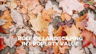 Role of Landscaping in Property Value