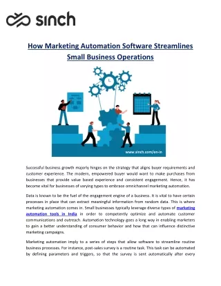 How Marketing Automation Software Streamlines Small Business Operations