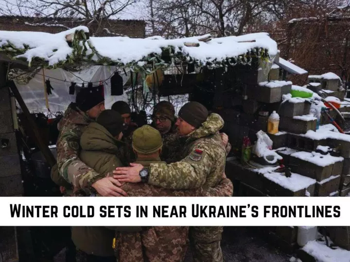 winter cold sets in near ukraine s frontlines
