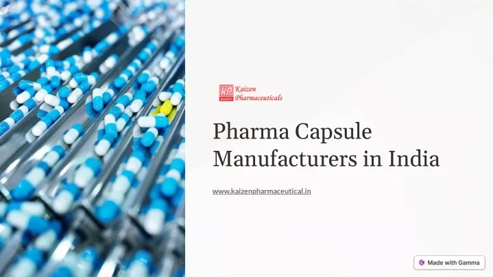 pharma capsule manufacturers in india