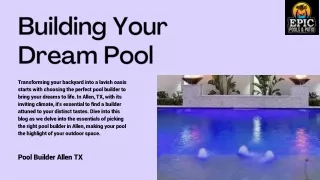 Pool Builder Allen TX