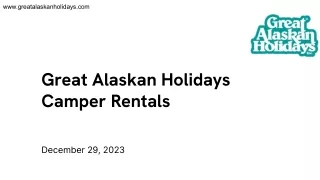 Great Alaskan Holidays Camper Rentals