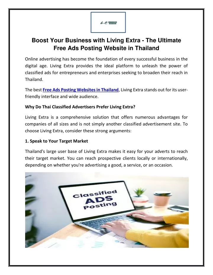 boost your business with living extra