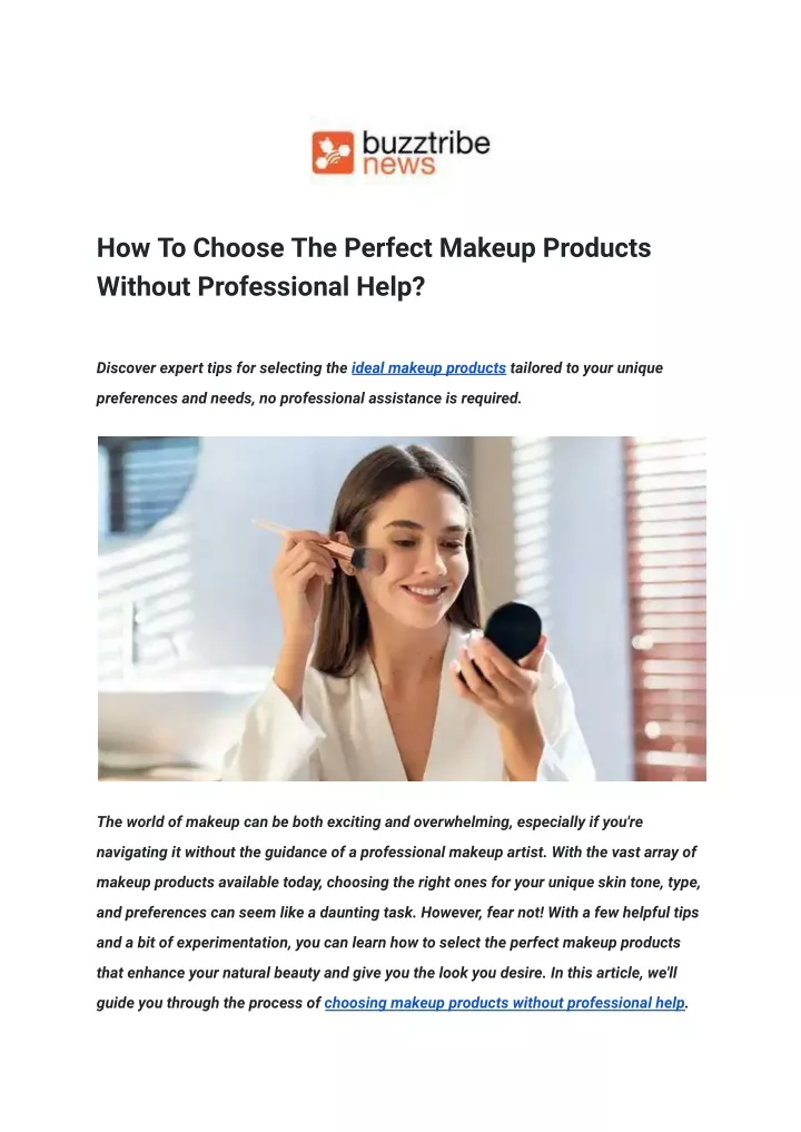 how to choose the perfect makeup products without