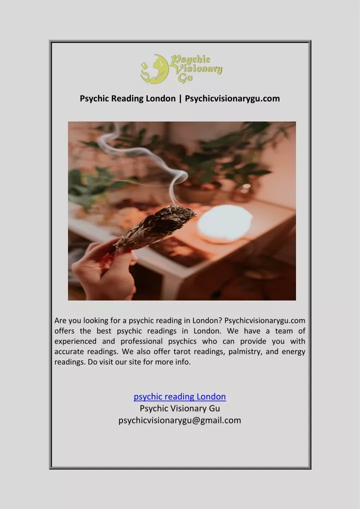 psychic reading london psychicvisionarygu com