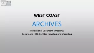 Secure Document Archive Storage services in Los Angeles