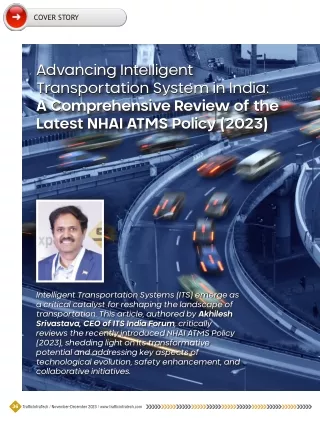 Advancing Intelligent Transportation System in India