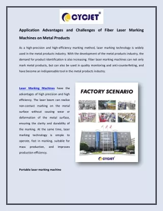 Application Advantages and Challenges of Fiber Laser Marking Machines