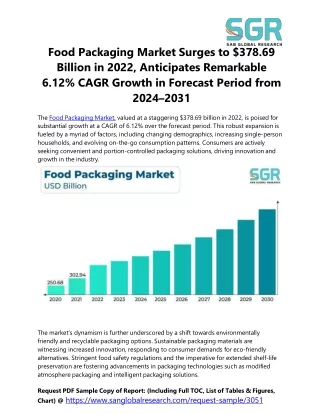 Global Food Packaging Sector to Experience Robust 4.3% CAGR from 2024–2031