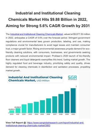 Industrial and Institutional Cleaning Chemicals Market