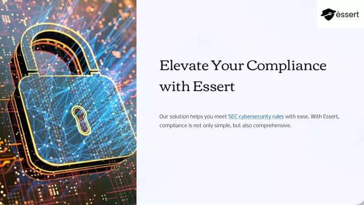 elevate your compliance with essert