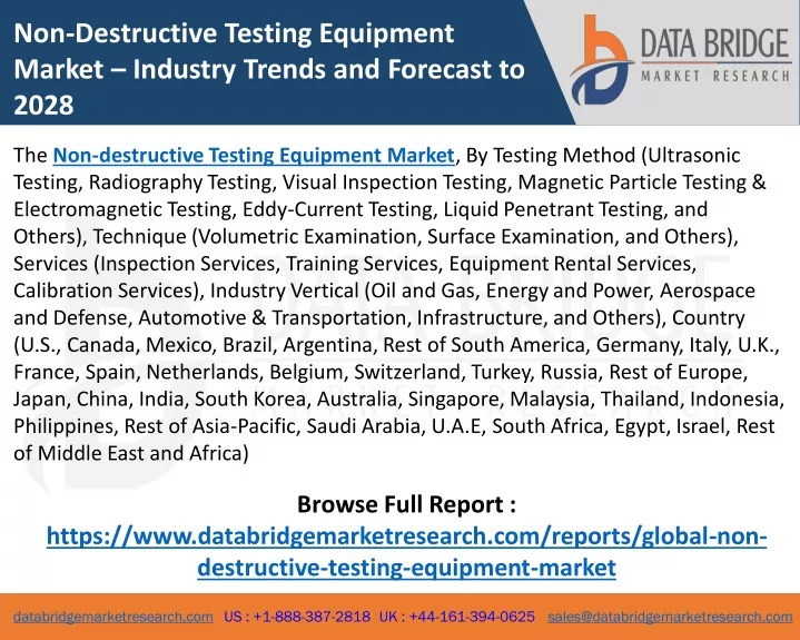 non destructive testing equipment market industry