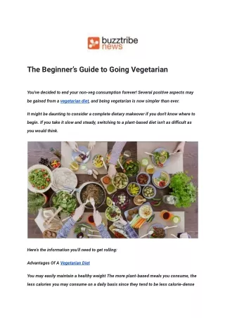 the beginner s guide to going vegetarian