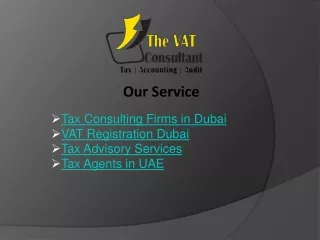 Tax Consulting Firms in Dubai