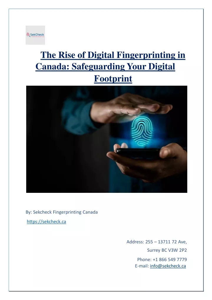 the rise of digital fingerprinting in canada