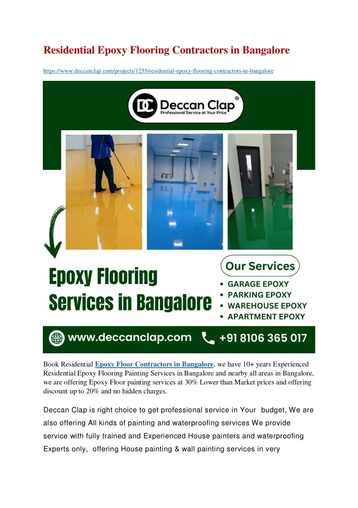 residential epoxy flooring contractors