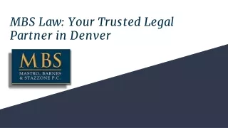 MBS Law: Expert Criminal and DUI Attorneys in Denver