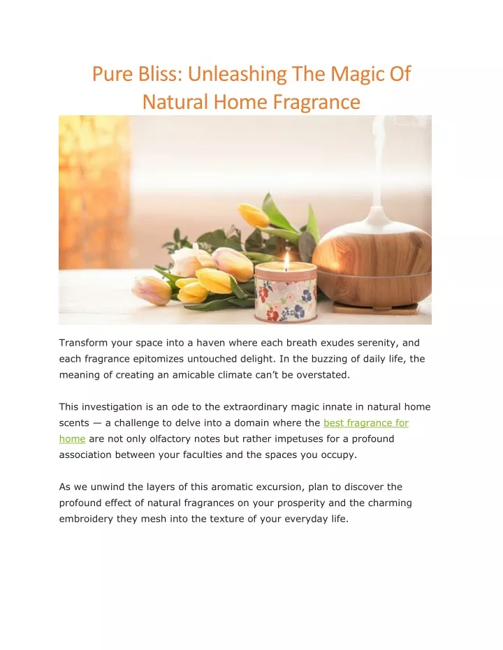 pure bliss unleashing the magic of natural home