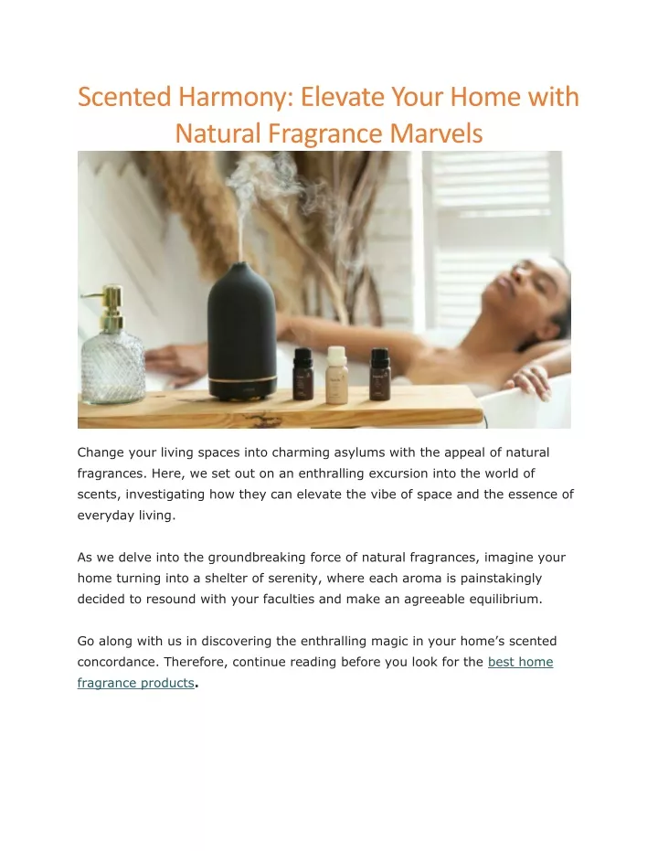 scented harmony elevate your home with natural
