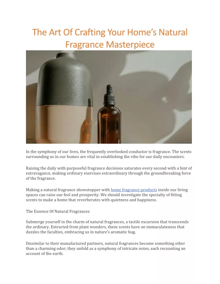 the art of crafting your home s natural fragrance