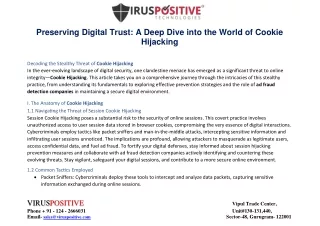 Preserving Digital Trust: A Deep Dive into the World of Cookie Hijacking