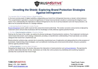 Unveiling the Shield: Exploring Brand Protection Strategies Against Infringement