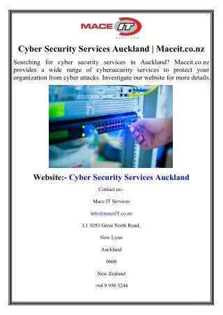 Cyber Security Services Auckland Maceit.co.nz
