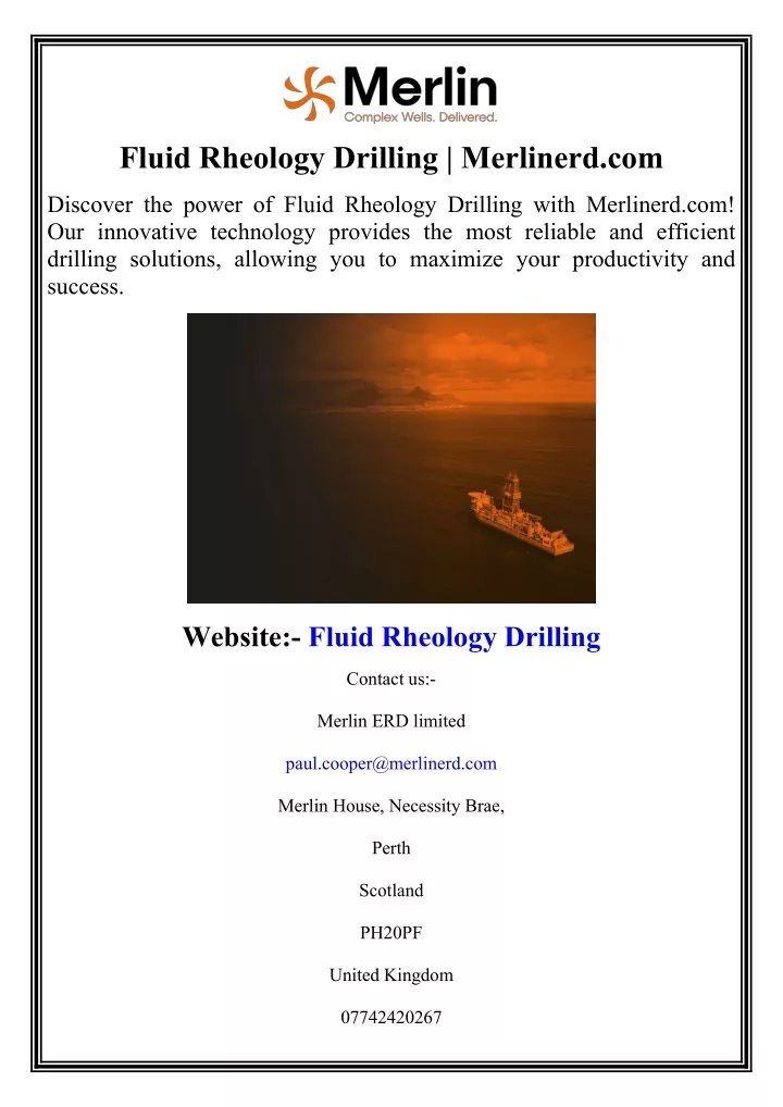 fluid rheology drilling merlinerd com