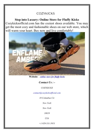 step into luxury online store for fluffy kicks