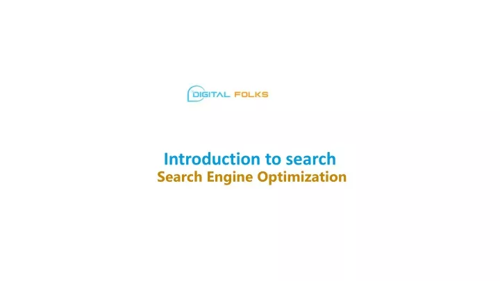 introduction to search search engine optimization