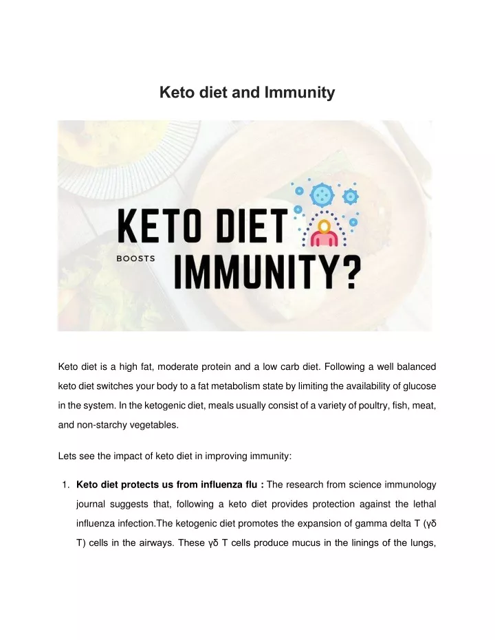 keto diet and immunity