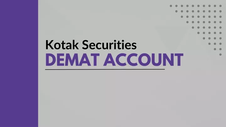 kotak securities