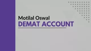 Motilal Oswal Demat Account, Brokerage & Intraday Charges