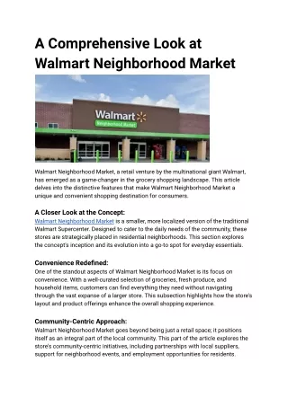 A Comprehensive Look at Walmart Neighborhood Market (3)