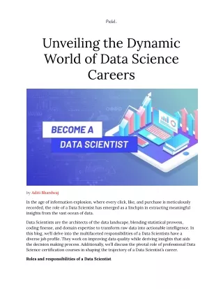 Unveiling the Dynamic World of Data Science Careers