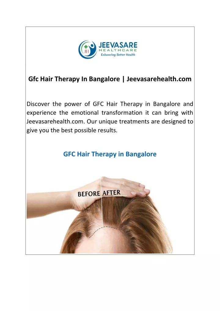 gfc hair therapy in bangalore jeevasarehealth com