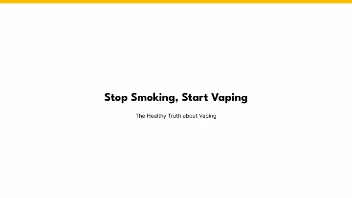 stop smoking start vaping