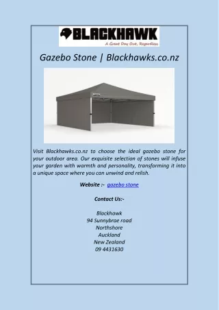 Gazebo Stone  Blackhawks.co.nz